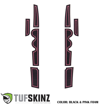 Front Door Side Foam (D-Cab + CrewMax) Inserts Fits 2007-2021 Toyota Tundra Front Doors Only Black/Pink