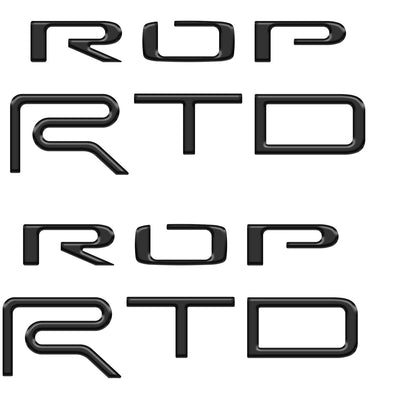 "TRD PRO" Bed Side(PAIR) Letter Inserts Fits 2015-2021 Toyota Tundra Matte Black