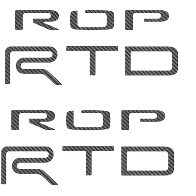 "TRD PRO" Bed Side(PAIR) Letter Inserts Fits 2015-2021 Toyota Tundra Real Carbon Fiber(Raw)