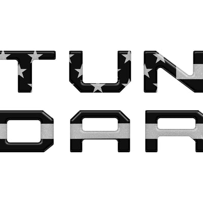 Single Climate Control Radio Letter Inserts Fits 2014-2020 Toyota Tundra Single Climate Black/Silver American Flag