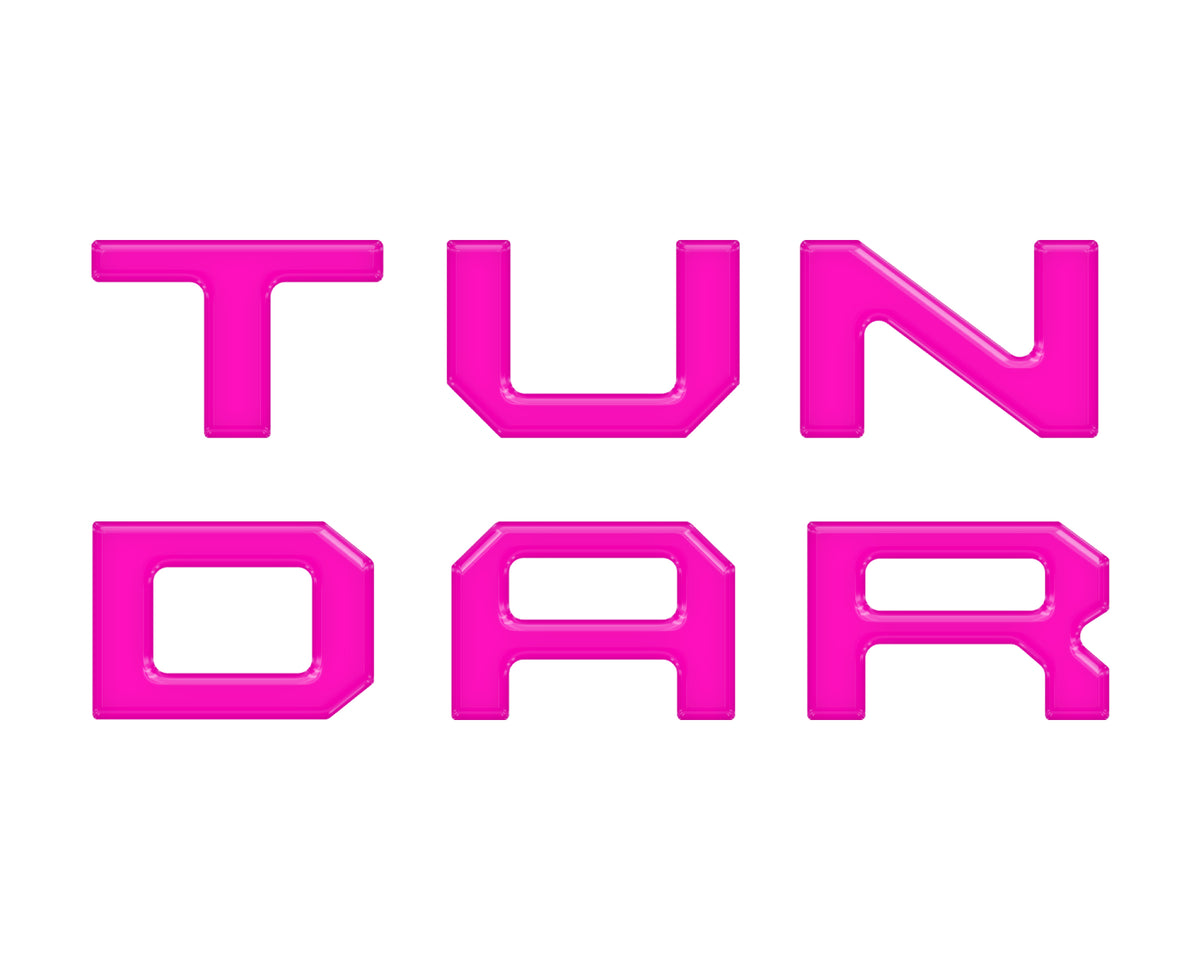 Single Climate Control Radio Letter Inserts Fits 2014-2020 Toyota Tundra Single Climate Hot Pink
