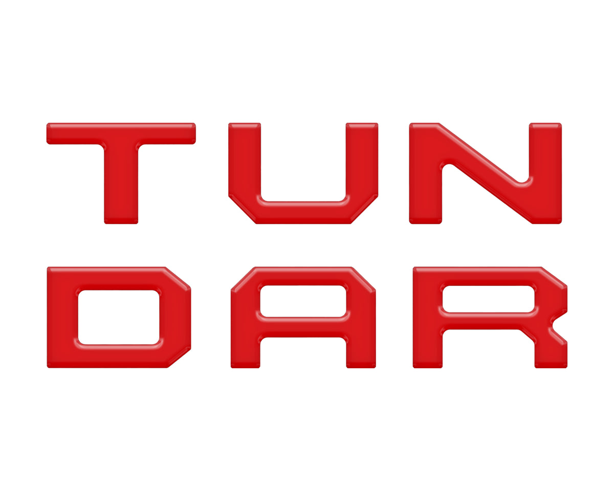 Single Climate Control Radio Letter Inserts Fits 2014-2020 Toyota Tundra Single Climate *OE Color - Matte TRD Red