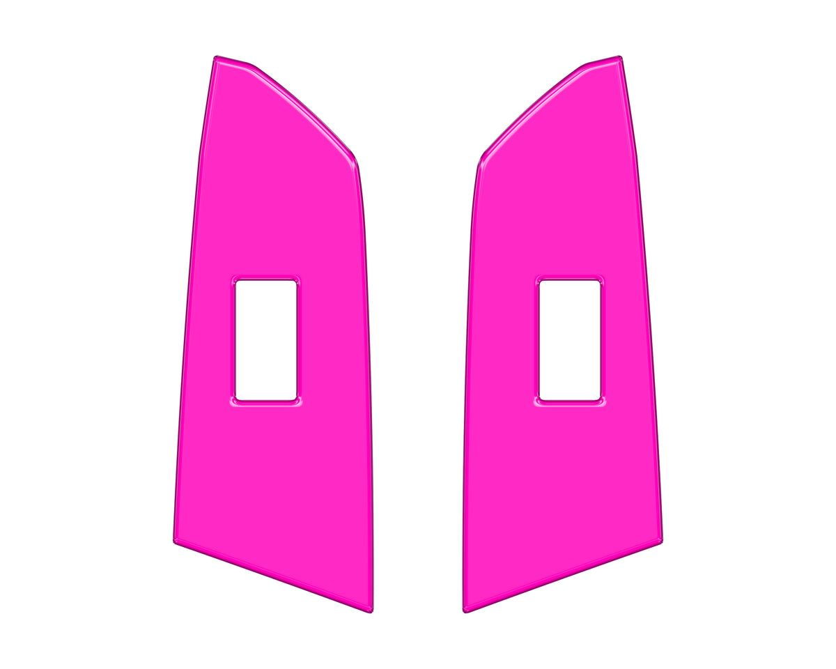 Crewmax Rear Door Switch Panel Accent Trim Fits 2014-2021 Toyota Tundra Rear Doors (CrewMax) Hot Pink
