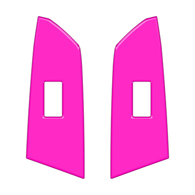 Crewmax Rear Door Switch Panel Accent Trim Fits 2014-2021 Toyota Tundra Rear Doors (CrewMax) Hot Pink