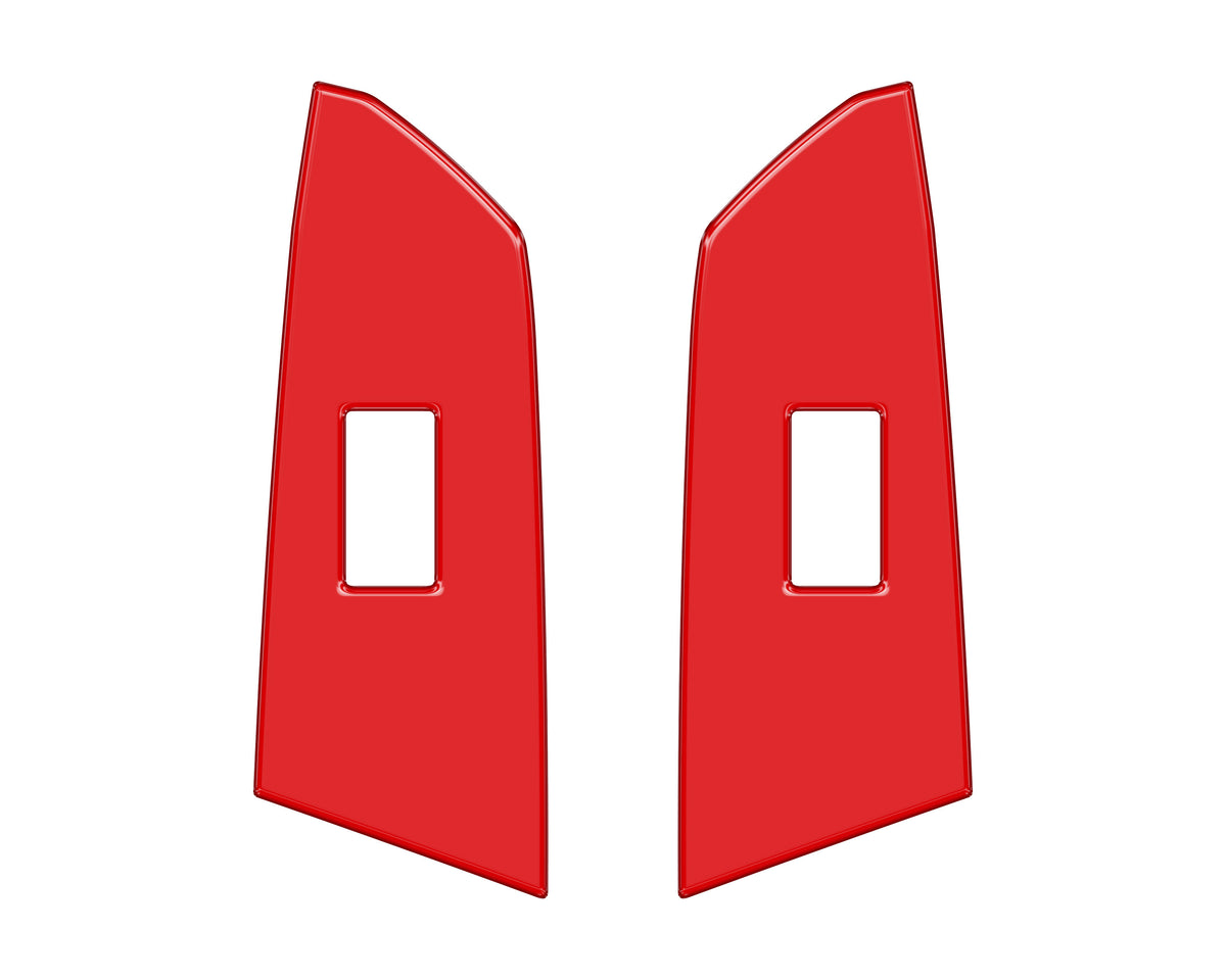 Crewmax Rear Door Switch Panel Accent Trim Fits 2014-2021 Toyota Tundra Rear Doors (CrewMax) *OE Color - Gloss TRD Red