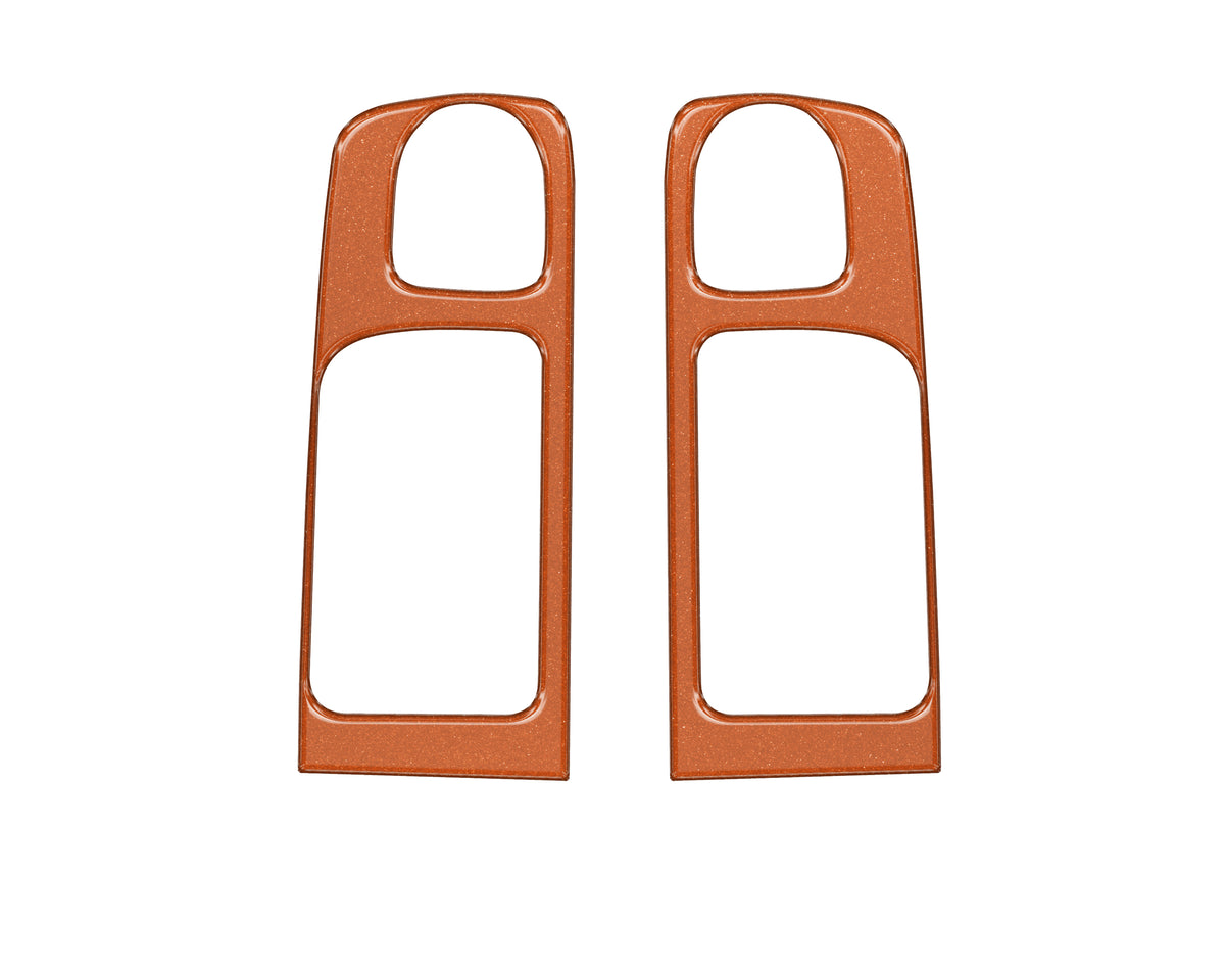 Crewmax Rear Door Pull Panel Accent Trim Fits 2014-2021 Toyota Tundra Rear Doors (CrewMax) Inferno (Similar to EXTERIOR Inferno Orange)