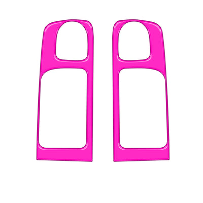 Crewmax Rear Door Pull Panel Accent Trim Fits 2014-2021 Toyota Tundra Rear Doors (CrewMax) Hot Pink