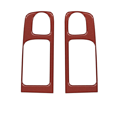Crewmax Rear Door Pull Panel Accent Trim Fits 2014-2021 Toyota Tundra Rear Doors (CrewMax) Ruby Red (Similar to Barcelona Red)