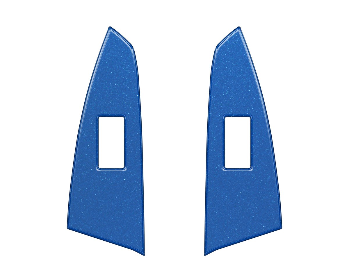 D-Cab Rear Door Switch Panel Accent Trim Fits 2014-2021 Toyota Tundra Rear Doors (D-Cab) *OE Color - Blazing Blue