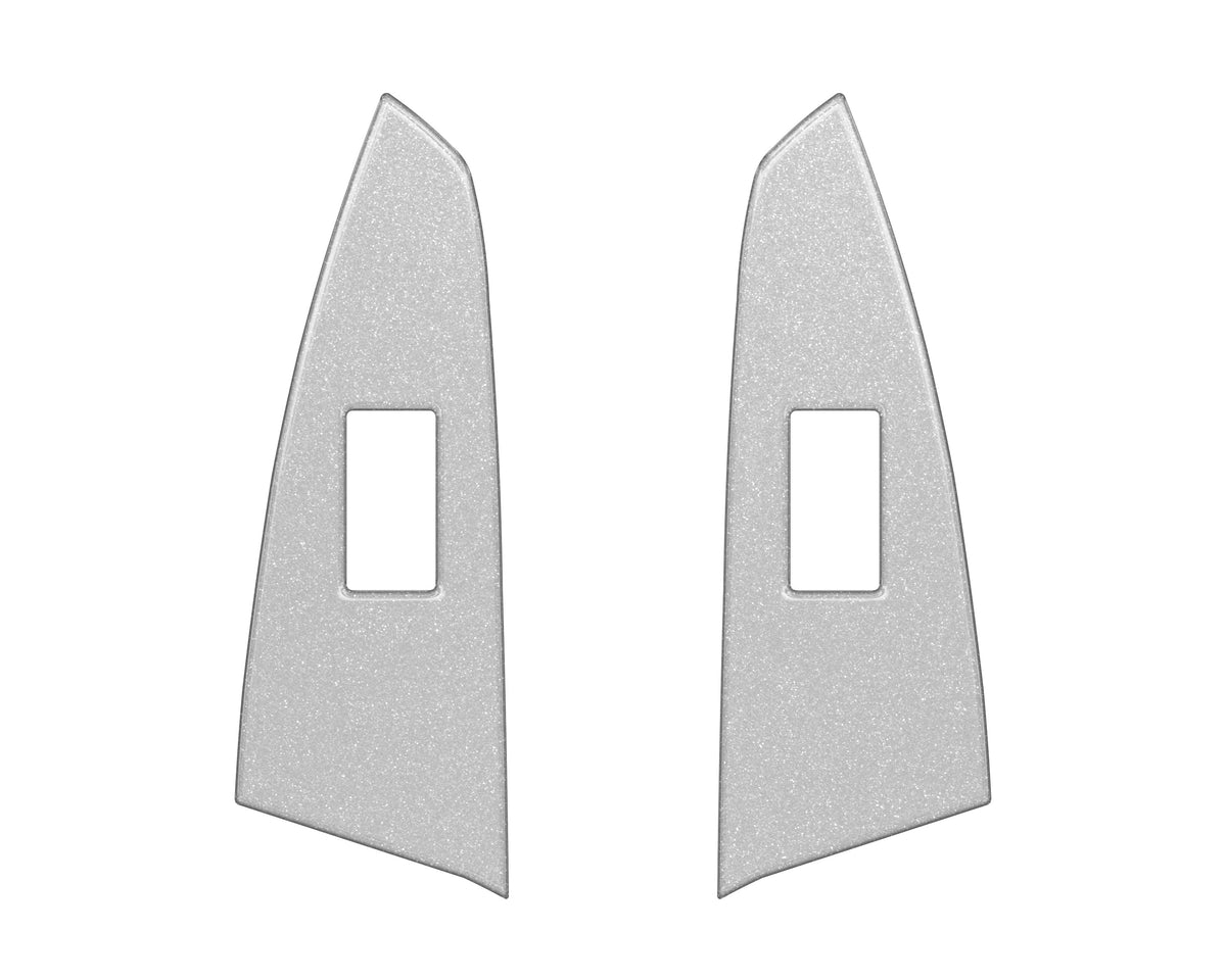 D-Cab Rear Door Switch Panel Accent Trim Fits 2014-2021 Toyota Tundra Rear Doors (D-Cab) *OE Color - Silver Sky Metallic