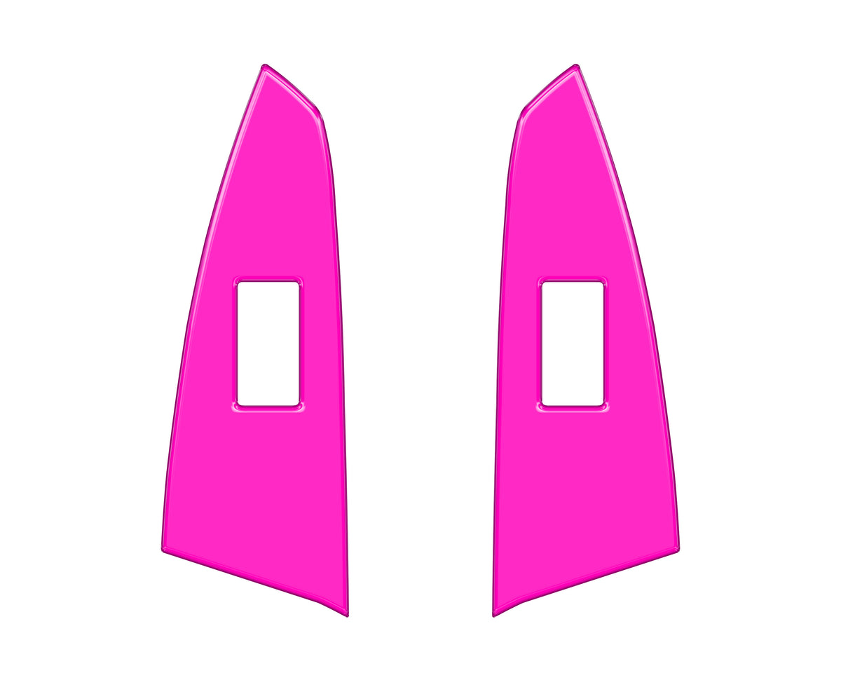D-Cab Rear Door Switch Panel Accent Trim Fits 2014-2021 Toyota Tundra Rear Doors (D-Cab) Hot Pink