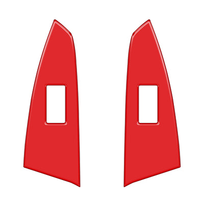 D-Cab Rear Door Switch Panel Accent Trim Fits 2014-2021 Toyota Tundra Rear Doors (D-Cab) *OE Color - Gloss TRD Red