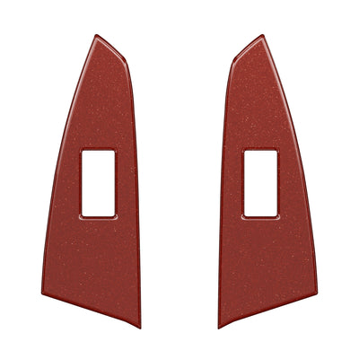 D-Cab Rear Door Switch Panel Accent Trim Fits 2014-2021 Toyota Tundra Rear Doors (D-Cab) Ruby Red (Similar to Barcelona Red)