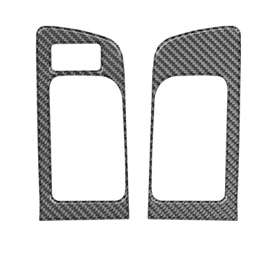 Front Door Handle Trim w/Memory Seat Control Accent Trim Fits 2014-2021 Toyota Tundra Front Doors Only w/Memory Seats Real Carbon Fiber(Domed)