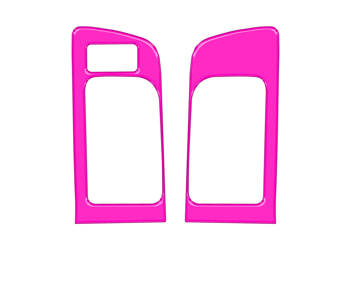 Front Door Handle Trim w/Memory Seat Control Accent Trim Fits 2014-2021 Toyota Tundra Front Doors Only w/Memory Seats Hot Pink