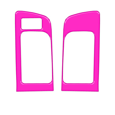 Front Door Handle Trim w/Memory Seat Control Accent Trim Fits 2014-2021 Toyota Tundra Front Doors Only w/Memory Seats Hot Pink