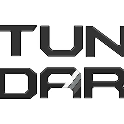 Grille Letter Inserts Fits 2022-2022 Toyota Tundra Matte Black w/Grayscale TRI-Color Logo