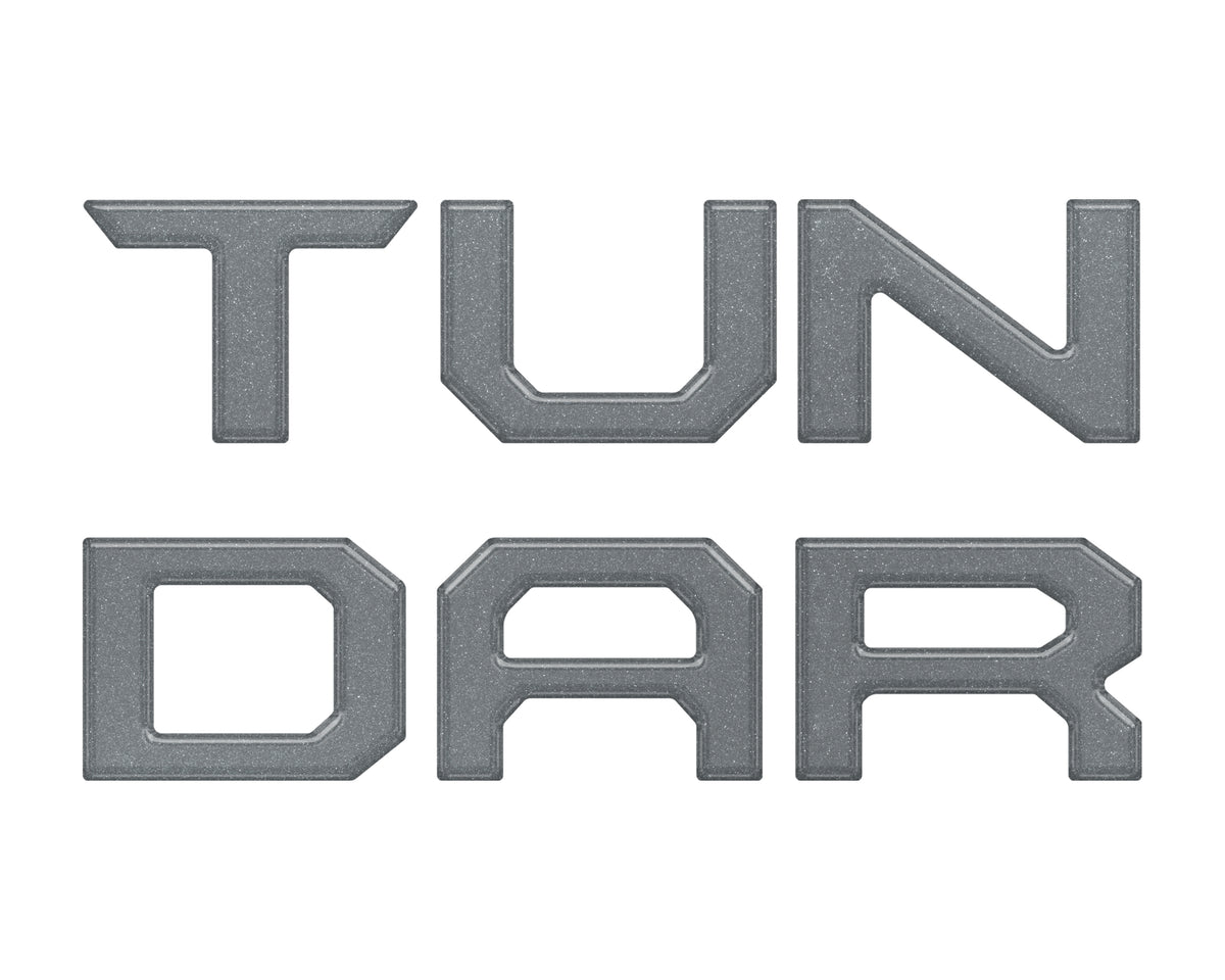 Grille Letter Inserts Fits 2022-2022 Toyota Tundra *OE Color - Magnetic Gray Metallic
