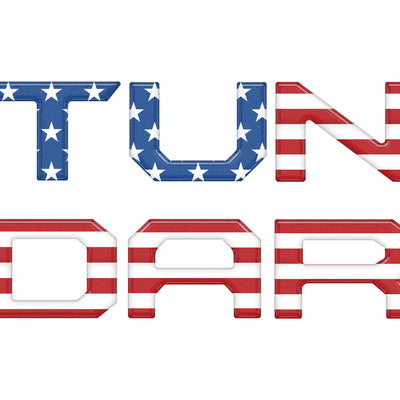 Grille Letter Inserts Fits 2022-2022 Toyota Tundra American Flag