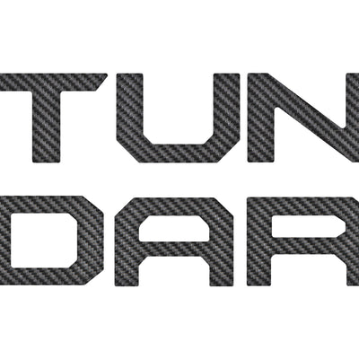 Grille Letter Inserts Fits 2022-2022 Toyota Tundra Real Carbon Fiber(Raw)