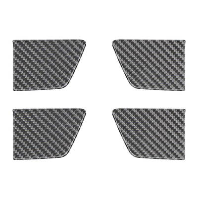 Crew Max 4 Door Handle Pocket Accent Trim Fits 2022-2022 Toyota Tundra CrewMax (4 Piece Kit) Real Carbon Fiber(Domed)