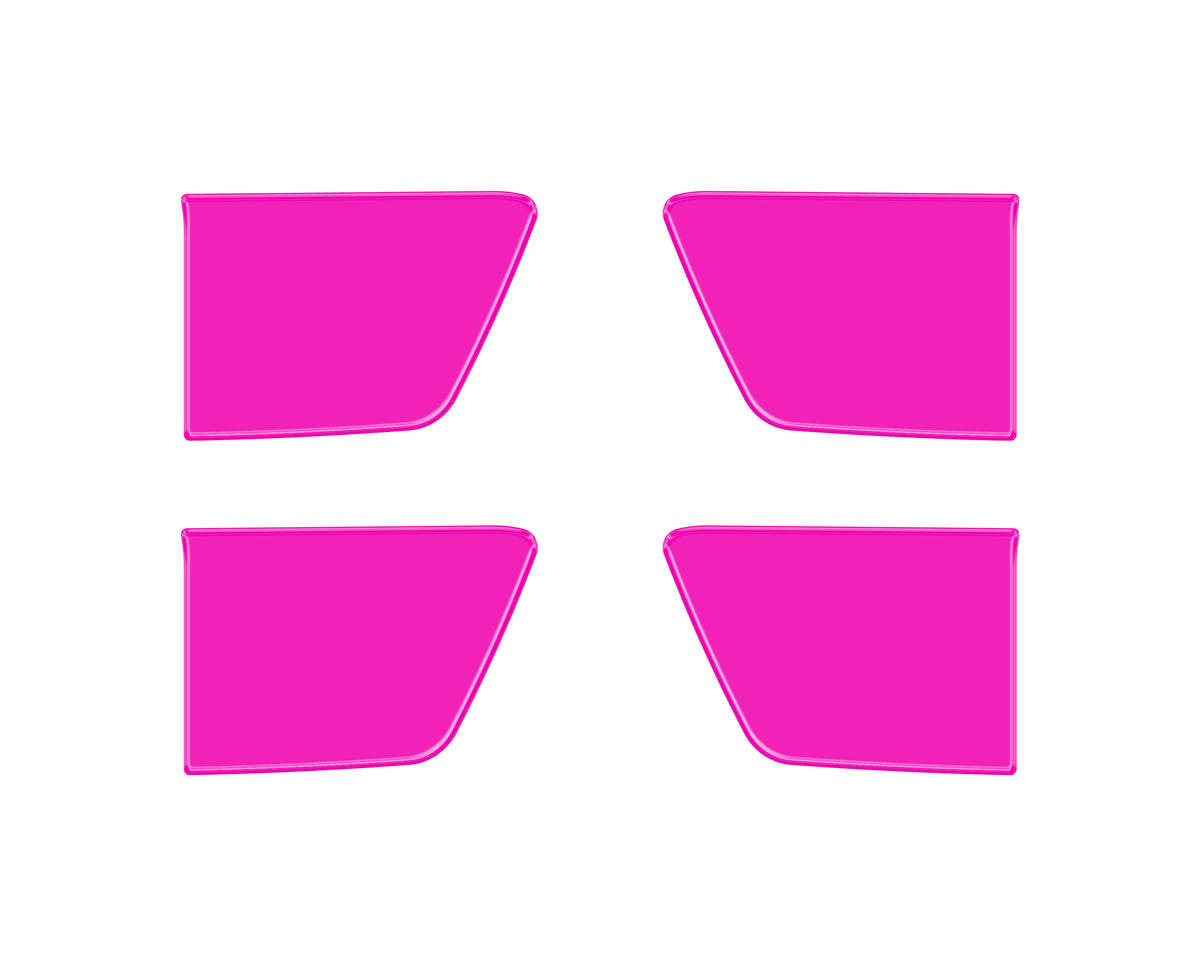 Crew Max 4 Door Handle Pocket Accent Trim Fits 2022-2022 Toyota Tundra CrewMax (4 Piece Kit) Hot Pink