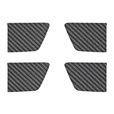 Crew Max 4 Door Handle Pocket Accent Trim Fits 2022-2022 Toyota Tundra CrewMax (4 Piece Kit) Real Carbon Fiber(Raw)