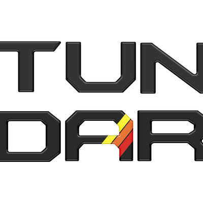 Tailgate Letter Inserts Fits 2022-2022 Toyota Tundra Matte Black w/TRI-Color Logo
