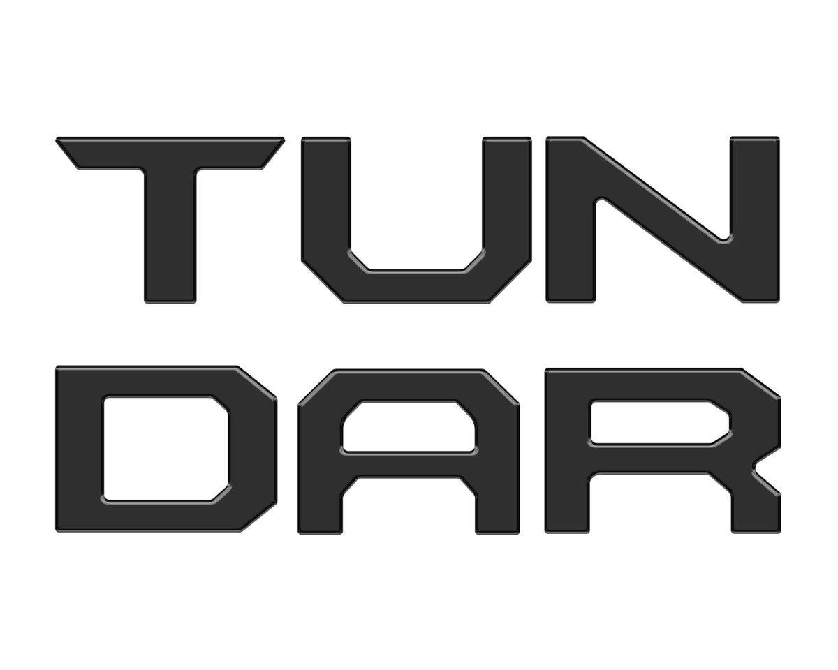 Tailgate Letter Inserts Fits 2022-2022 Toyota Tundra Gloss Black