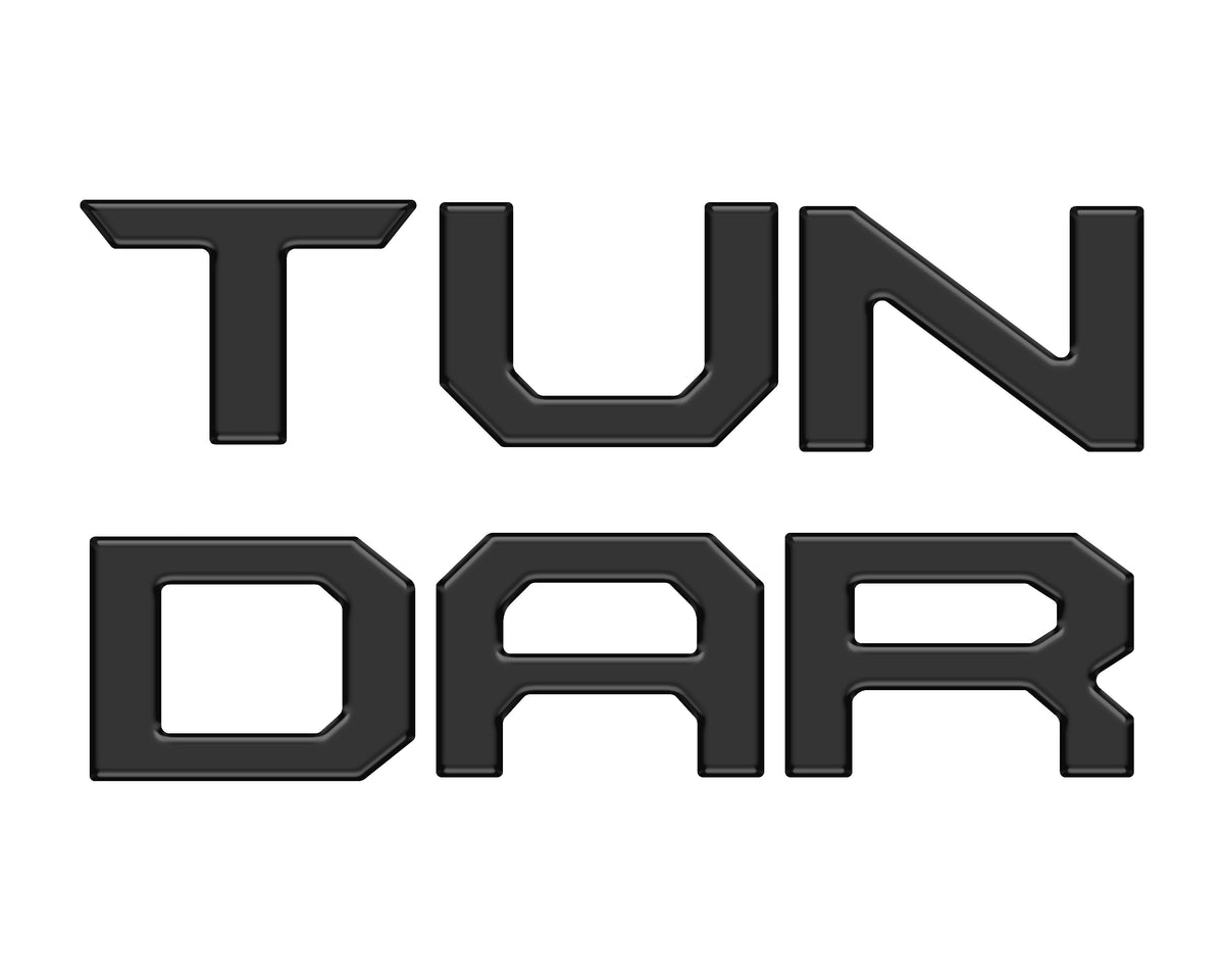 Tailgate Letter Inserts Fits 2022-2022 Toyota Tundra Matte Black