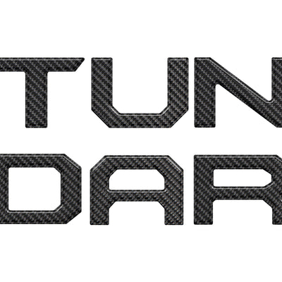 Tailgate Letter Inserts Fits 2022-2022 Toyota Tundra Real Carbon Fiber(Domed)