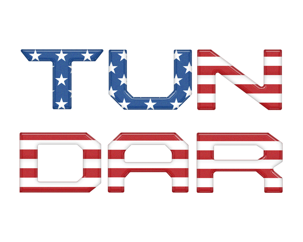 Tailgate Letter Inserts Fits 2022-2022 Toyota Tundra American Flag
