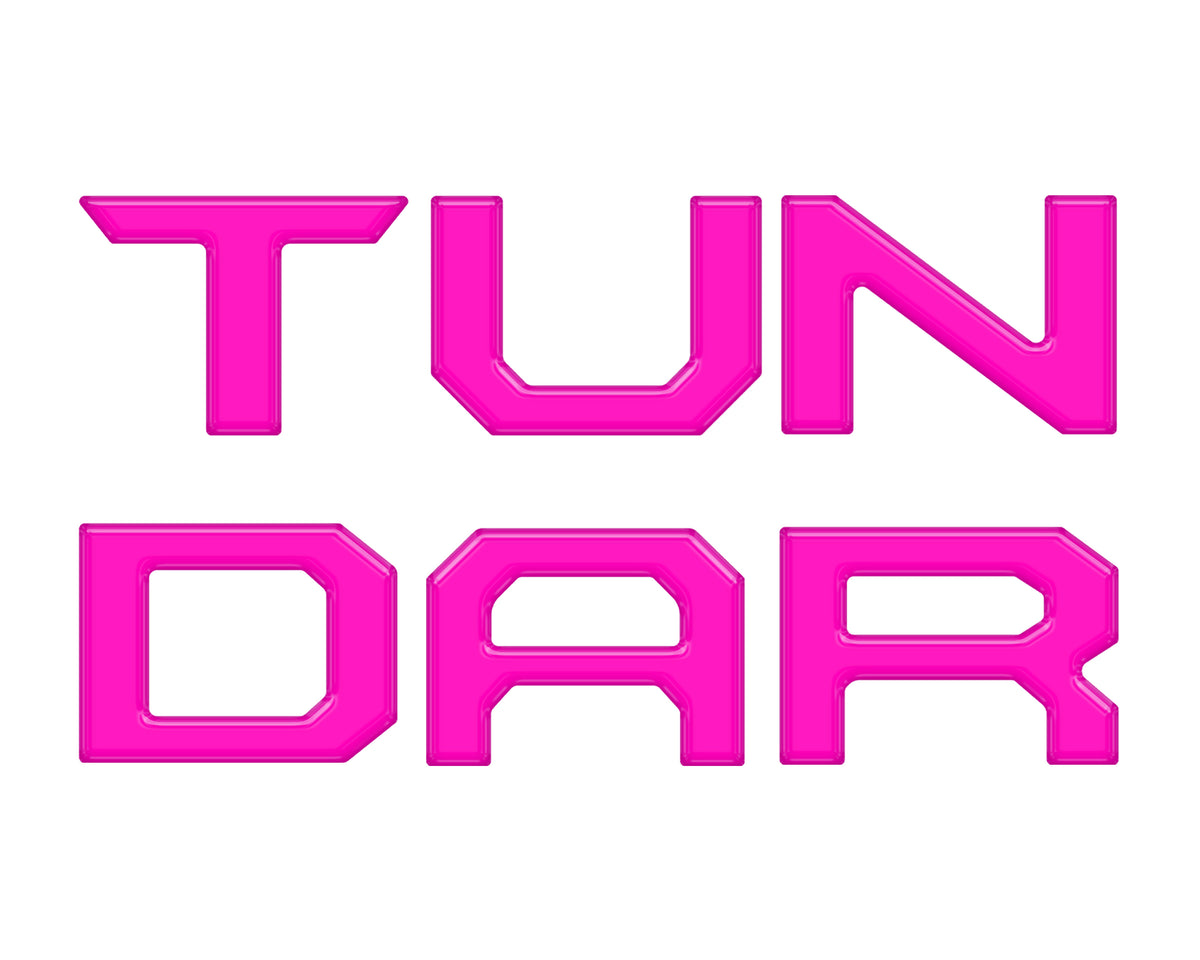 Tailgate Letter Inserts Fits 2022-2022 Toyota Tundra Hot Pink