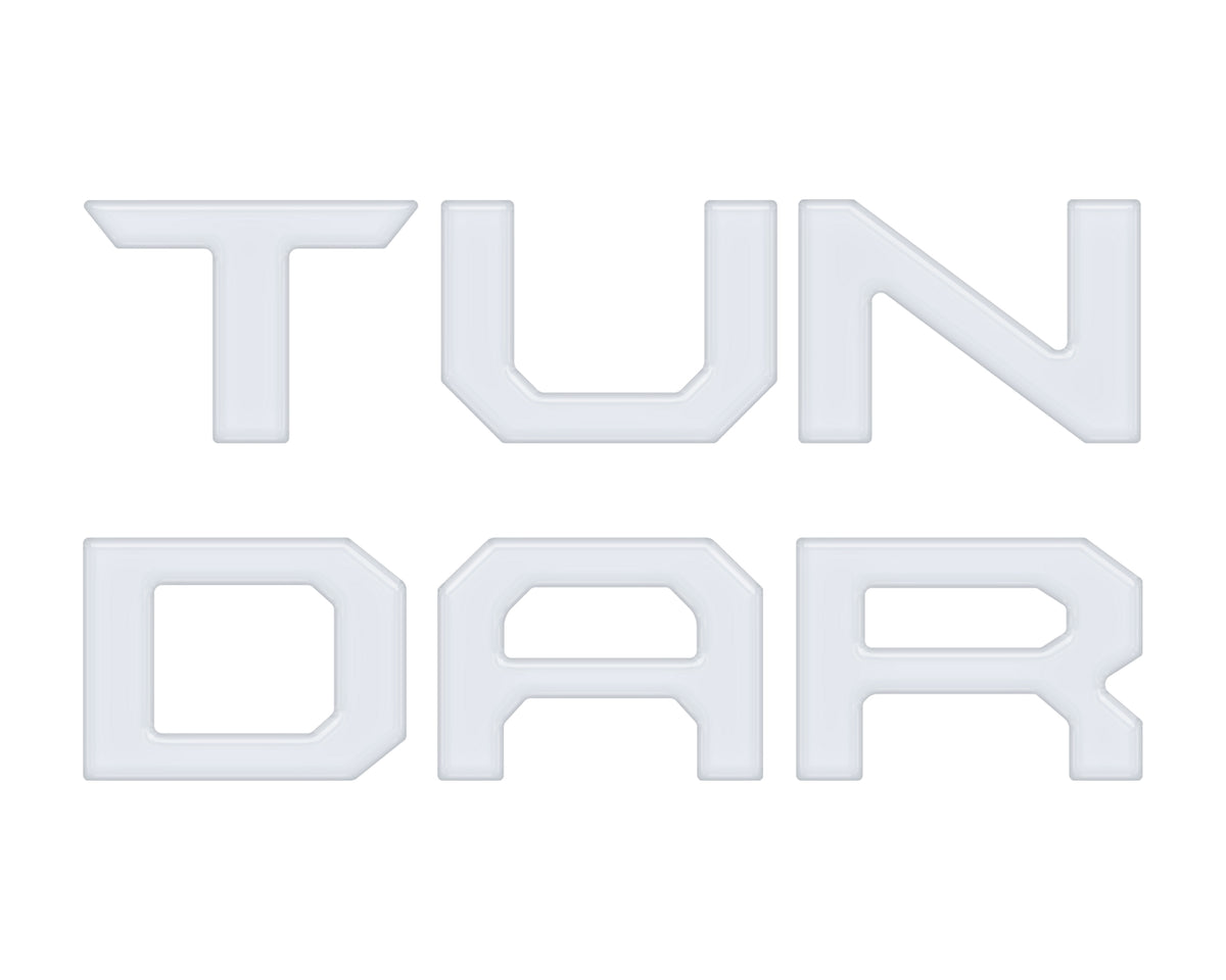 Tailgate Letter Inserts Fits 2022-2022 Toyota Tundra Gloss White