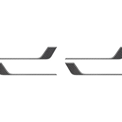 Crew Max 4 Door Lower Accent Trim Fits 2022-2022 Toyota Tundra CrewMax (4 Piece Kit) Real Carbon Fiber(Domed)