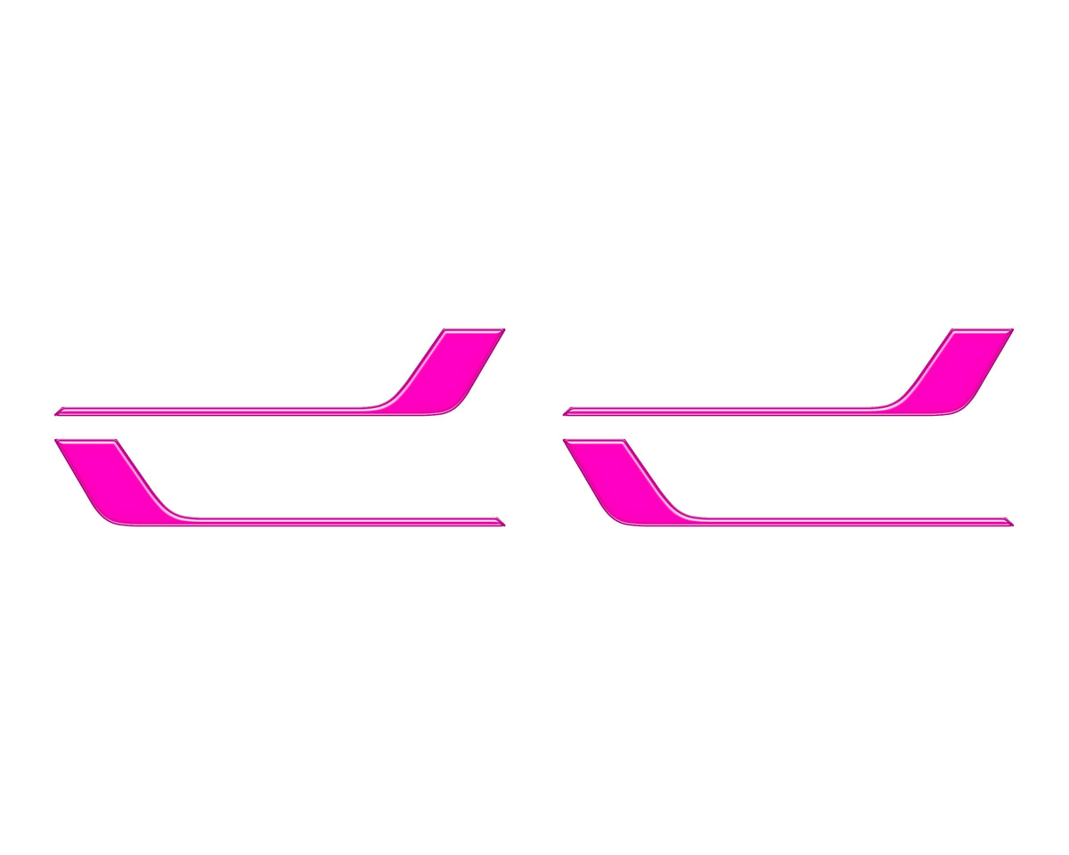 Crew Max 4 Door Lower Accent Trim Fits 2022-2022 Toyota Tundra CrewMax (4 Piece Kit) Hot Pink