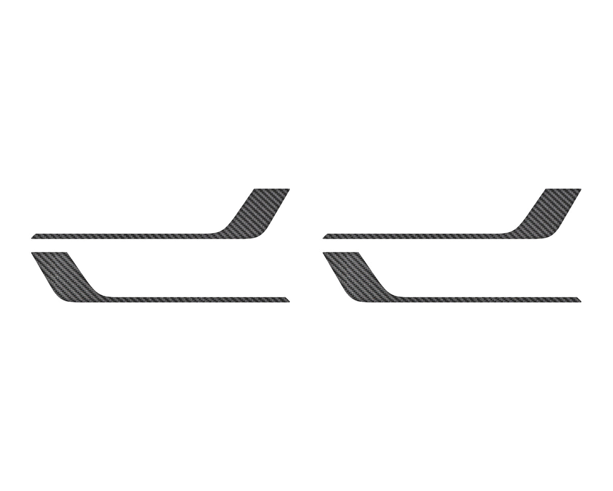 Crew Max 4 Door Lower Accent Trim Fits 2022-2022 Toyota Tundra CrewMax (4 Piece Kit) Real Carbon Fiber(Raw)
