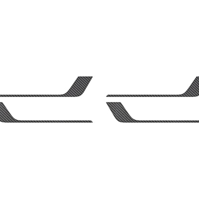 Crew Max 4 Door Lower Accent Trim Fits 2022-2022 Toyota Tundra CrewMax (4 Piece Kit) Real Carbon Fiber(Raw)