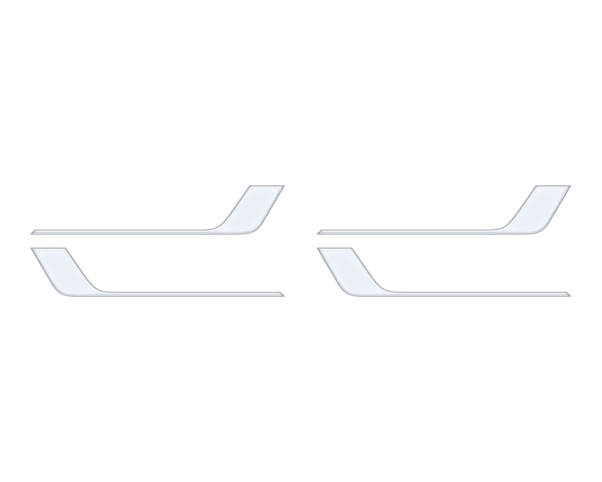 Crew Max 4 Door Lower Accent Trim Fits 2022-2022 Toyota Tundra CrewMax (4 Piece Kit) Gloss White