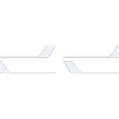 Crew Max 4 Door Lower Accent Trim Fits 2022-2022 Toyota Tundra CrewMax (4 Piece Kit) Gloss White