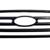 ABS6411BLK 15-17 Ford F-150 XLT 4 PCS Gloss Black Tape-on Grille Overlay Chrome Delete Kit