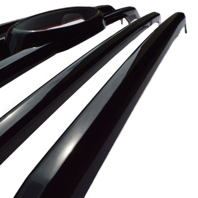 ABS6411BLK 15-17 Ford F-150 XLT 4 PCS Gloss Black Tape-on Grille Overlay Chrome Delete Kit