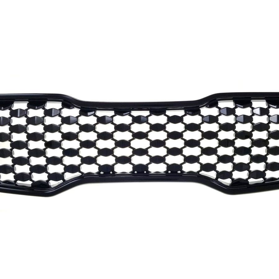 ABS6418BLK 16-19 Kia Sportage LX 1 PC Gloss Black Tape-on Grille Overlay Chrome Delete Kit