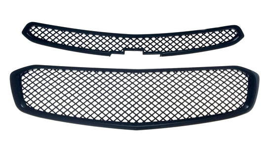 ABS6423BLK 15-16 Chevrolet Cruze LS/LT/LTZ 2 PCS Gloss Black Tape-on Grille Overlay Chrome Delete Kit