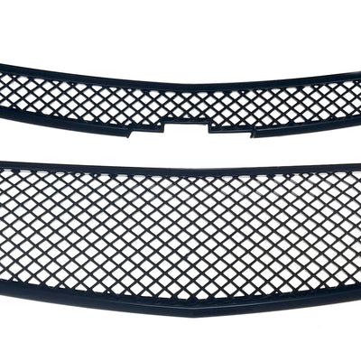 ABS6423BLK 15-16 Chevrolet Cruze LS/LT/LTZ 2 PCS Gloss Black Tape-on Grille Overlay Chrome Delete Kit