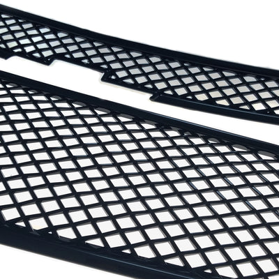 ABS6423BLK 15-16 Chevrolet Cruze LS/LT/LTZ 2 PCS Gloss Black Tape-on Grille Overlay Chrome Delete Kit