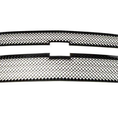 ABS6428BLK 14-15 Chevrolet Silverado 1500 WT/LT. NOT FOR SPORT MODELS 2 PCS Gloss Black Tape-on Grille Overlay Chrome Delete Kit