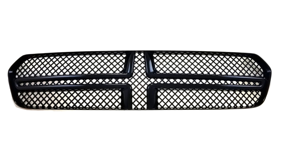 ABS6435BLK 14-21 Dodge Durango SXT/SXT PLUS/LIMITED /CITADEL/RT 1 PC Gloss Black Tape-on Grille Overlay Chrome Delete Kit