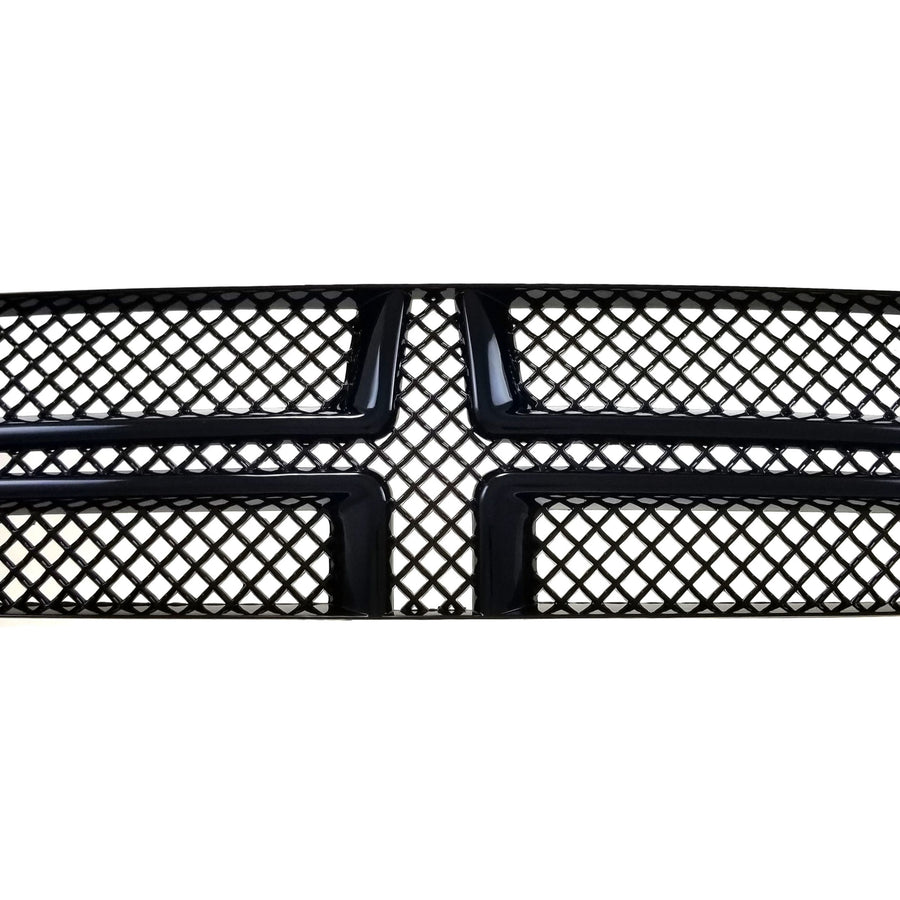 ABS6435BLK 14-21 Dodge Durango SXT/SXT PLUS/LIMITED /CITADEL/RT 1 PC Gloss Black Tape-on Grille Overlay Chrome Delete Kit