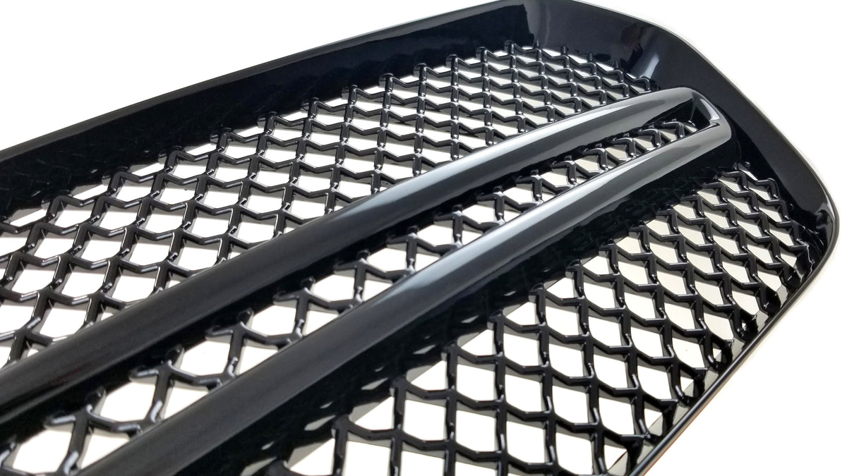 ABS6435BLK 14-21 Dodge Durango SXT/SXT PLUS/LIMITED /CITADEL/RT 1 PC Gloss Black Tape-on Grille Overlay Chrome Delete Kit